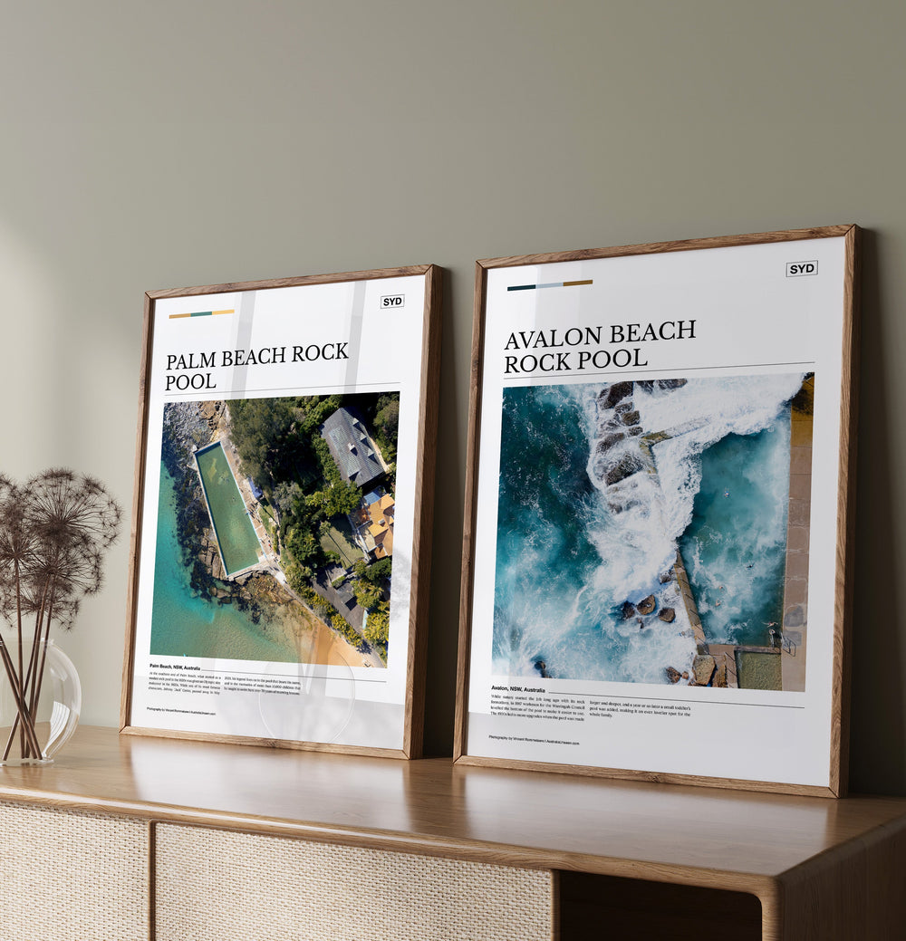 Avalon Beach Rock Pool Editorial Poster - Australia Unseen