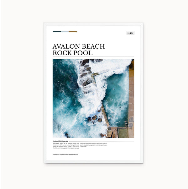 Avalon Beach Rock Pool Editorial Poster - Australia Unseen