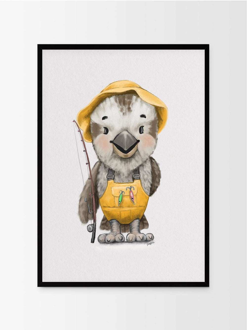 Billie the kookaburra | Children illustration | Art print kids decor nursery | Australian animals print - Australia Unseen