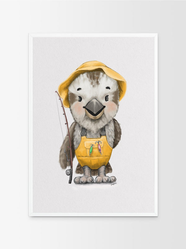 Billie the kookaburra | Children illustration | Art print kids decor nursery | Australian animals print - Australia Unseen