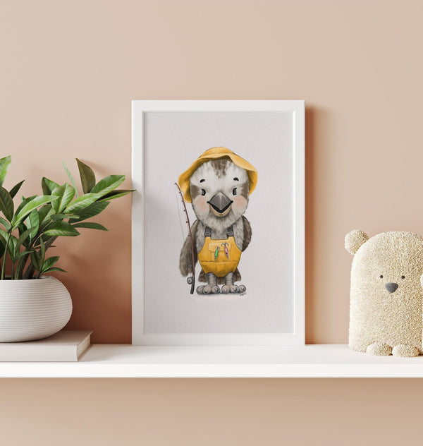 Billie the kookaburra | Children illustration | Art print kids decor nursery | Australian animals print - Australia Unseen