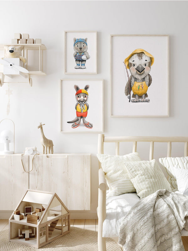 Billie the kookaburra | Children illustration | Art print kids decor nursery | Australian animals print - Australia Unseen