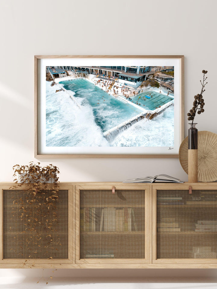Bondi Icebergs Wipe Out 01 - Bondi Beach Wall Art Print - Australia Unseen