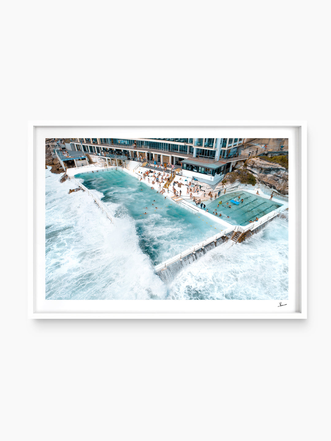 Bondi Icebergs Wipe Out 01 - Bondi Beach Wall Art Print - Australia Unseen