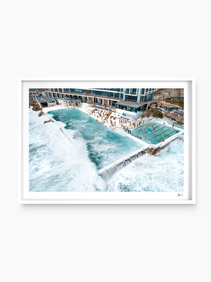Bondi Icebergs Wipe Out 01 - Bondi Beach Wall Art Print - Australia Unseen