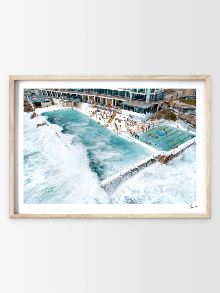 Bondi Icebergs Wipe Out 01 - Bondi Beach Wall Art Print - Australia Unseen