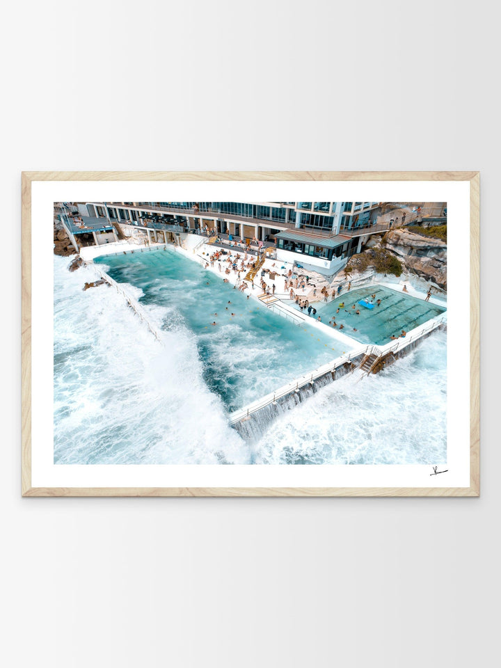 Bondi Icebergs Wipe Out 01 - Bondi Beach Wall Art Print - Australia Unseen