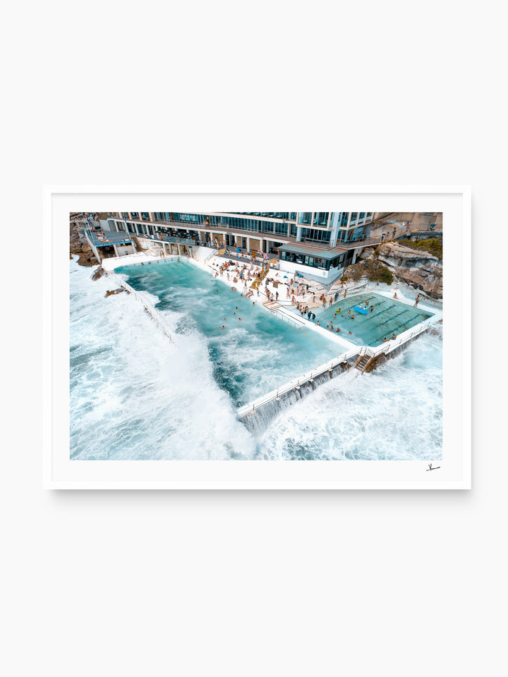 Bondi Icebergs Wipe Out 01 - Bondi Beach Wall Art Print - Australia Unseen