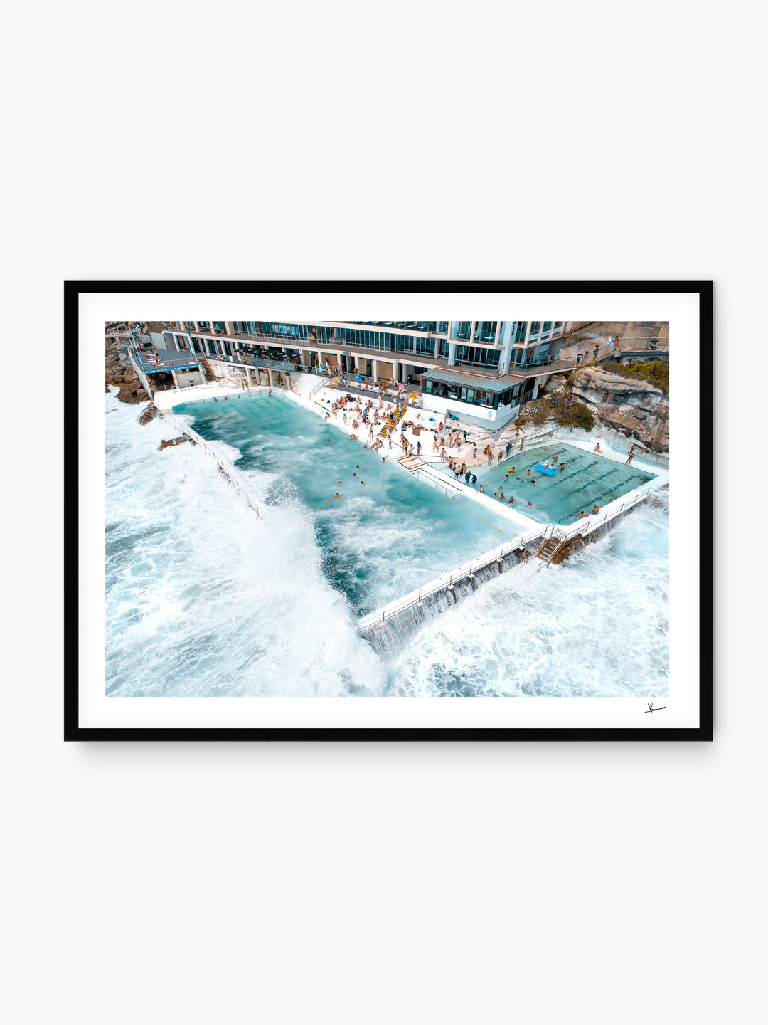Bondi Icebergs Wipe Out 01 - Bondi Beach Wall Art Print - Australia Unseen