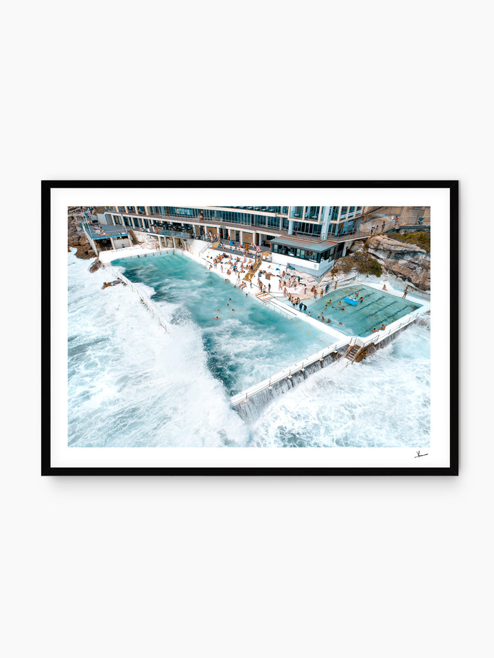 Bondi Icebergs Wipe Out 01 - Bondi Beach Wall Art Print - Australia Unseen