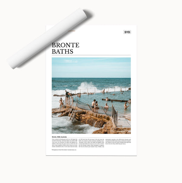 Bronte Baths Editorial Poster - Australia Unseen