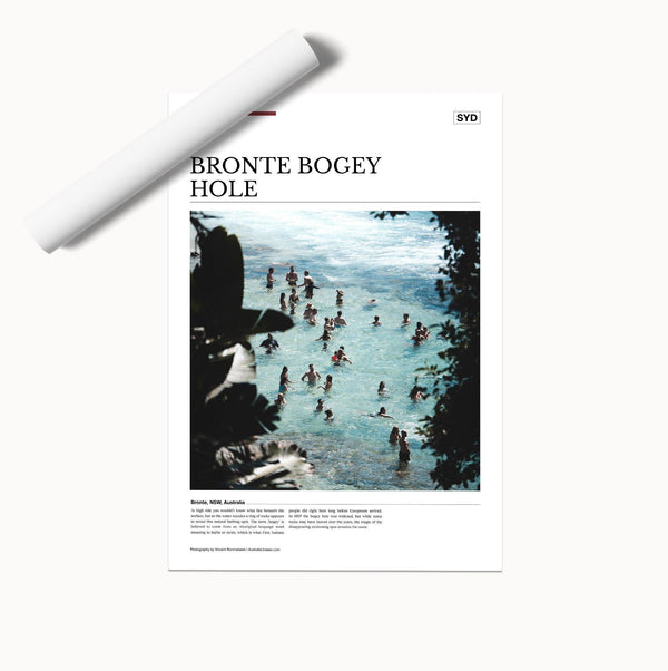 Bronte Bogey Hole Editorial Poster - Australia Unseen