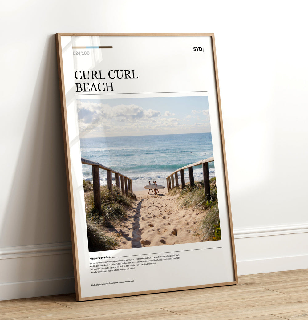 Curl Curl Beach Editorial Poster - Australia Unseen
