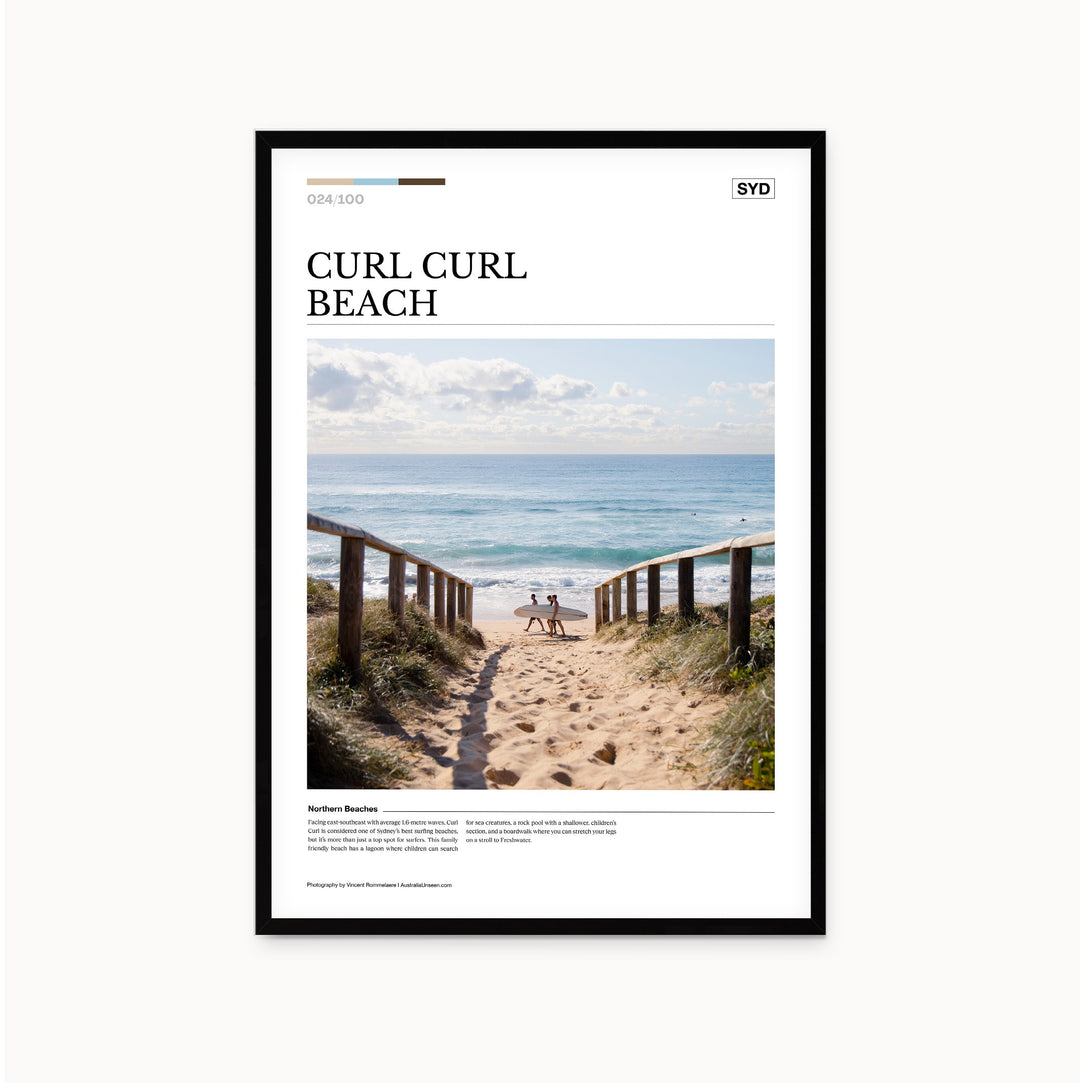 Curl Curl Beach Editorial Poster - Australia Unseen
