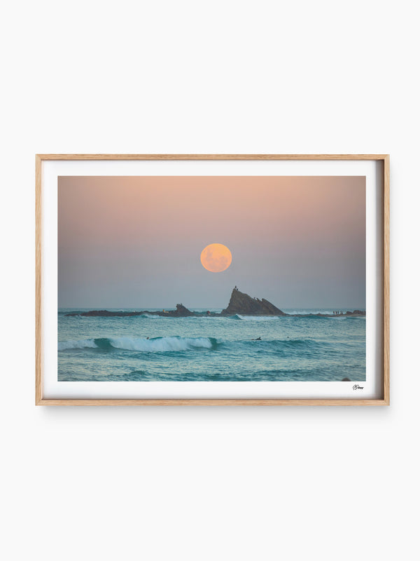 Currumbin Beach 03 - Full Moon - Wall Art Print - Australia Unseen