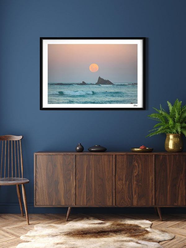 Currumbin Beach 03 - Full Moon - Wall Art Print - Australia Unseen
