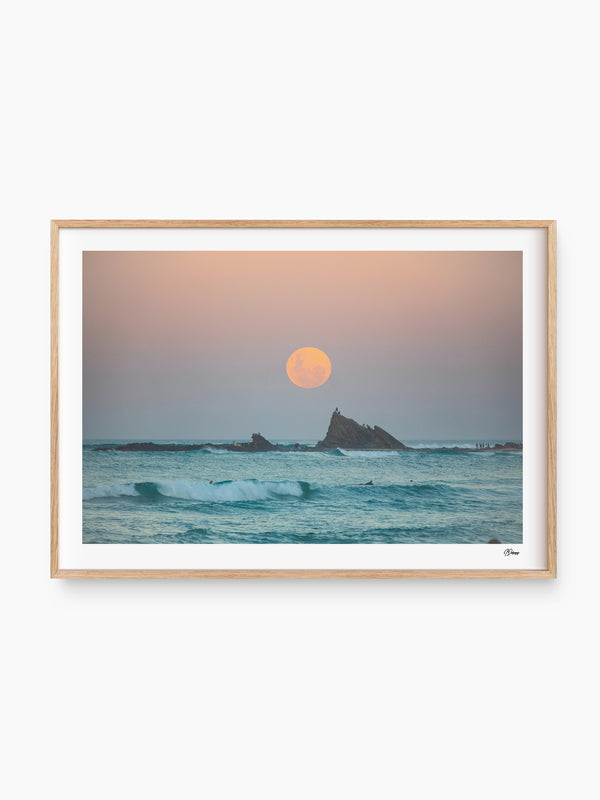 Currumbin Beach 03 - Full Moon - Wall Art Print - Australia Unseen