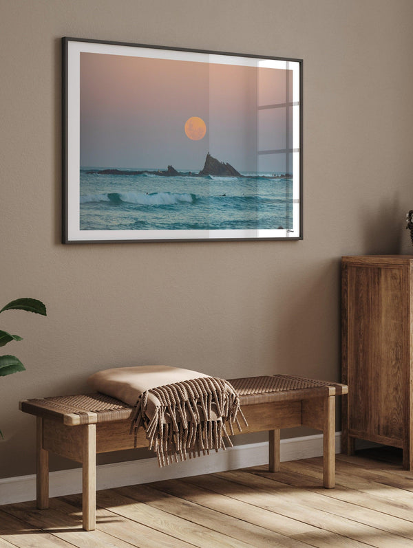 Currumbin Beach 03 - Full Moon - Wall Art Print - Australia Unseen
