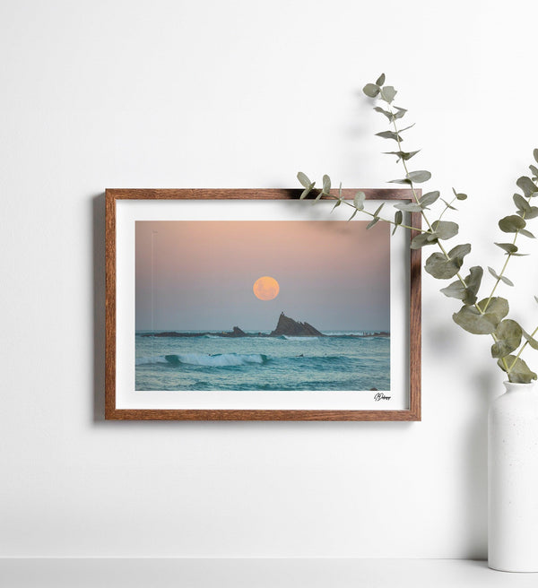 Currumbin Beach 03 - Full Moon - Wall Art Print - Australia Unseen