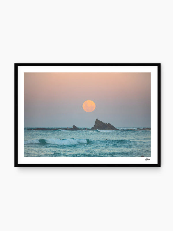 Currumbin Beach 03 - Full Moon - Wall Art Print - Australia Unseen