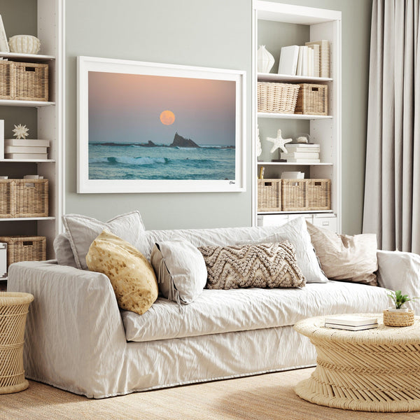 Currumbin Beach 03 - Full Moon - Wall Art Print - Australia Unseen