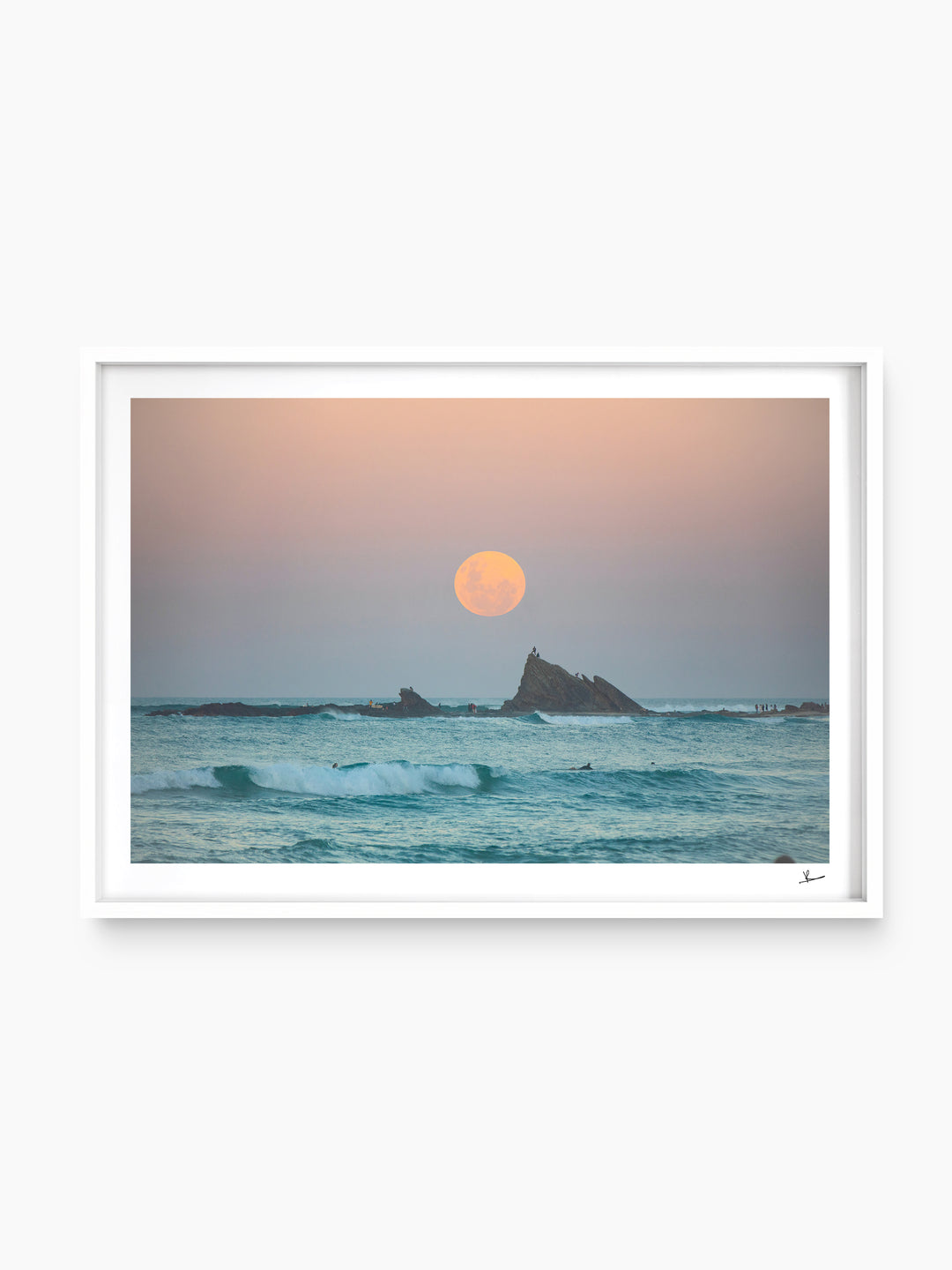 Currumbin Beach 03 - Full Moon - Wall Art Print - Australia Unseen