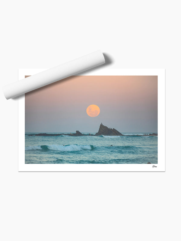 Currumbin Beach 03 - Full Moon - Wall Art Print - Australia Unseen