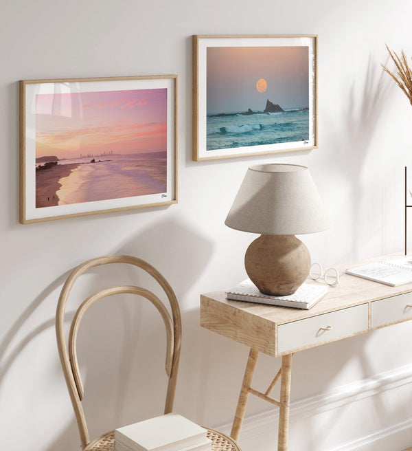 Currumbin Beach 04 - Soft Pink - Wall Art Print - Australia Unseen