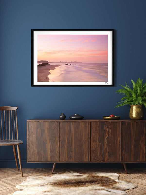 Currumbin Beach 04 - Soft Pink - Wall Art Print - Australia Unseen