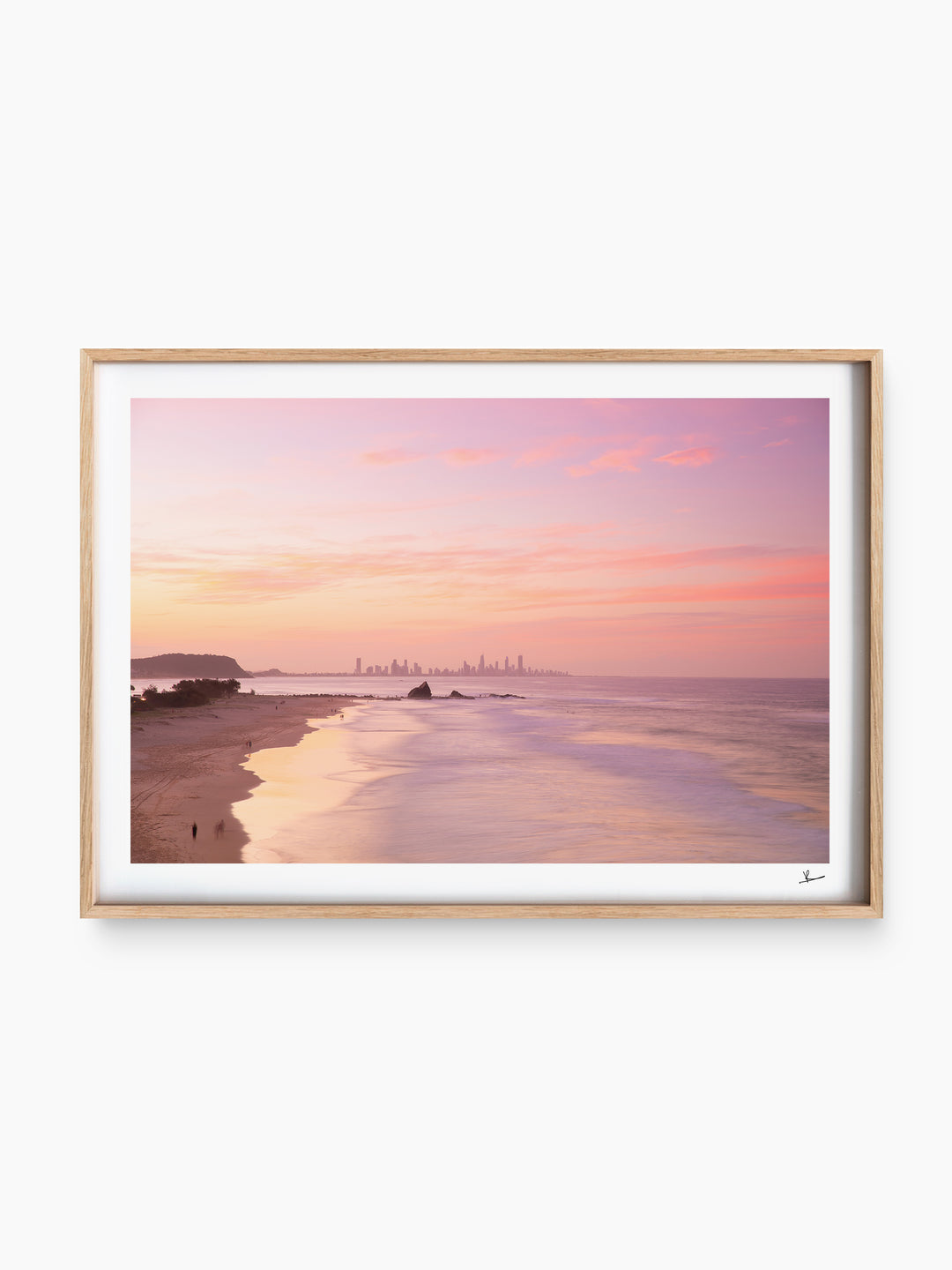 Currumbin Beach 04 - Soft Pink - Wall Art Print - Australia Unseen