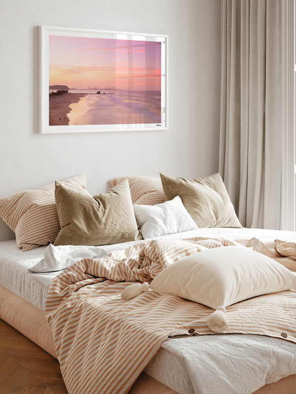 Currumbin Beach 04 - Soft Pink - Wall Art Print - Australia Unseen