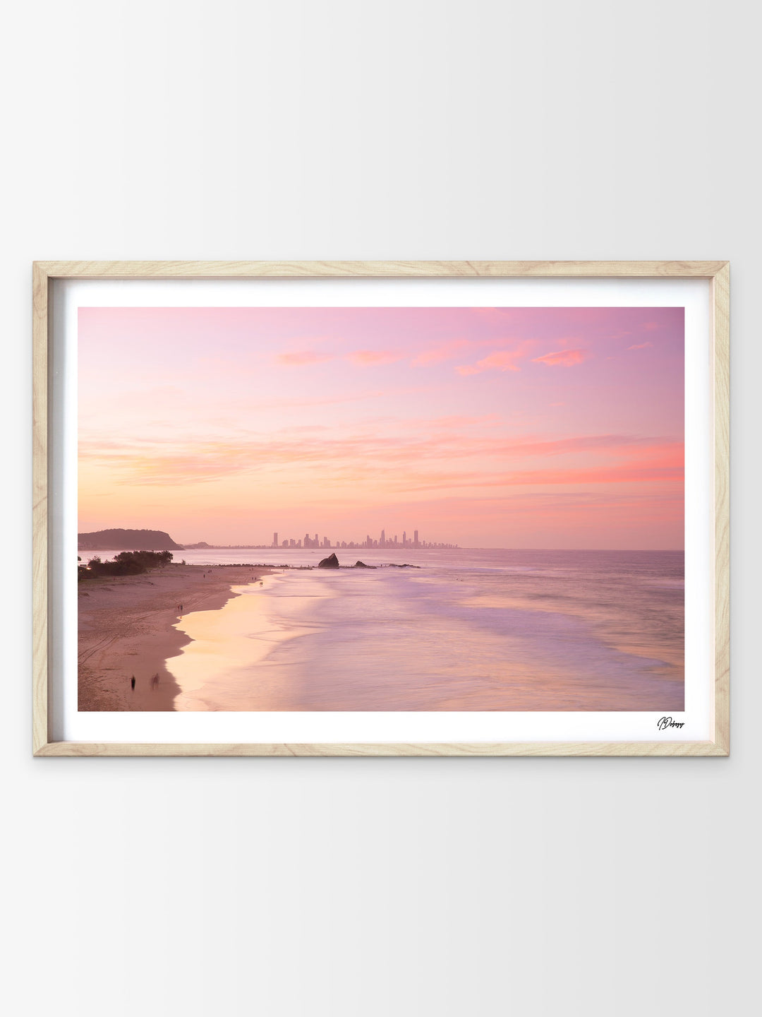 Currumbin Beach 04 - Soft Pink - Wall Art Print - Australia Unseen