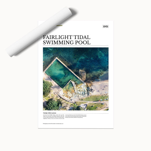 Fairlight Tidal Swimming Pool Editorial Poster - Australia Unseen