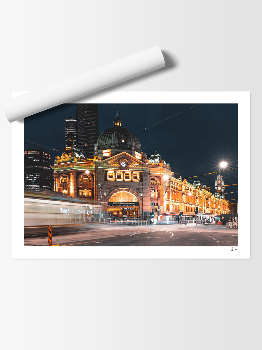 Flinders Street Station (night time) - Australia Unseen - Wall Art Print