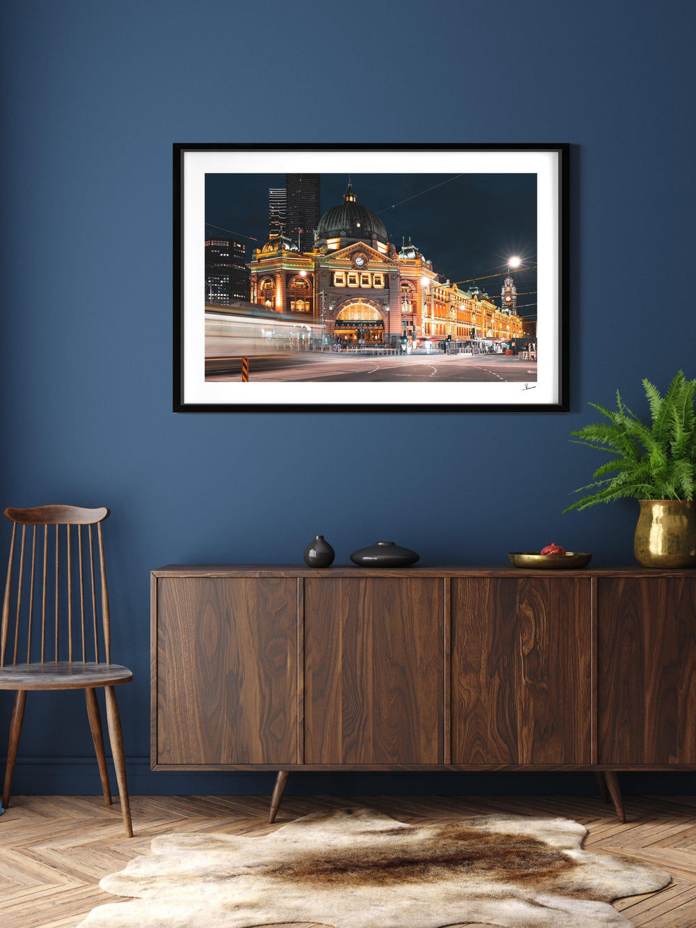 Flinders Street Station (night time) - Wall Art Print - Australia Unseen
