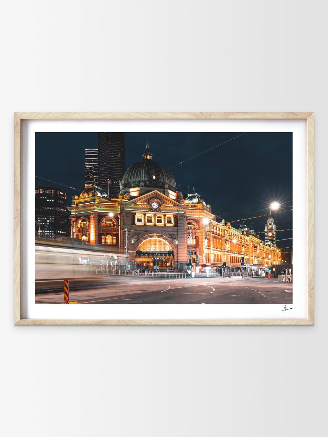 Flinders Street Station (night time) - Wall Art Print - Australia Unseen