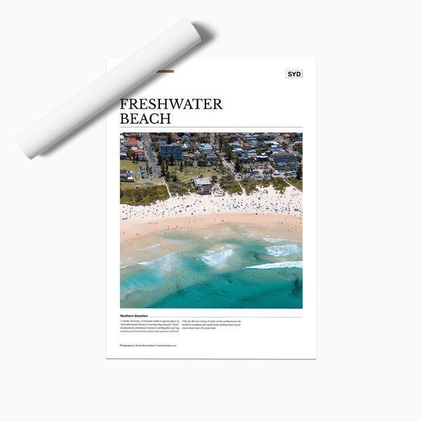 Freshwater Beach Editorial Poster - Australia Unseen