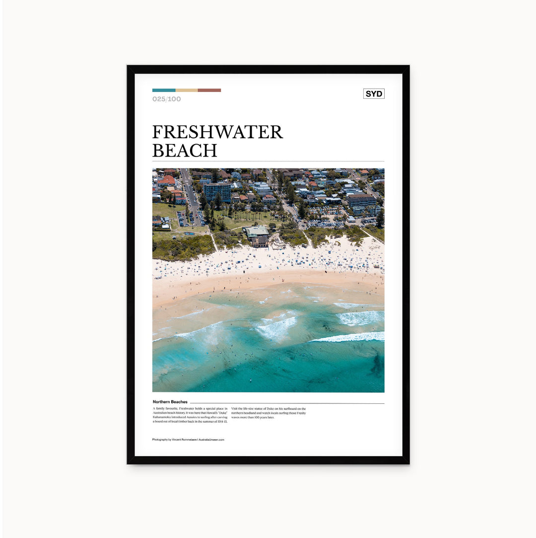 Freshwater Beach Editorial Poster - Australia Unseen