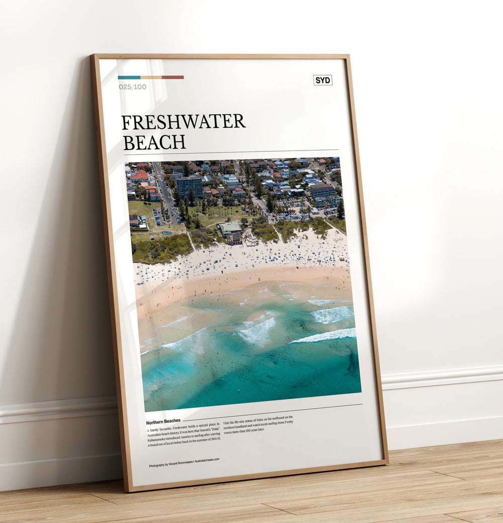 Freshwater Beach Editorial Poster - Australia Unseen
