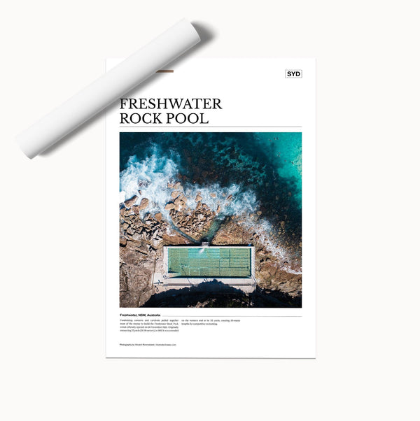 Freshwater Rock Pool Editorial Poster - Australia Unseen