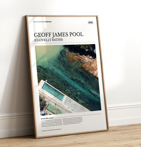 Geoff James Pool (Clovelly Baths) Editorial Poster - Australia Unseen