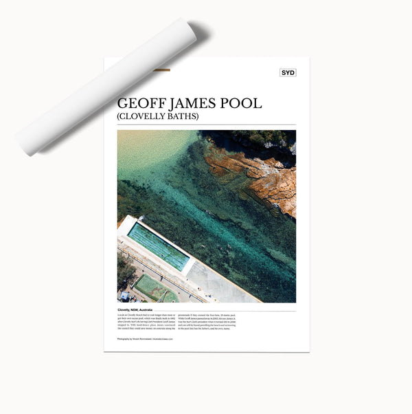 Geoff James Pool (Clovelly Baths) Editorial Poster - Australia Unseen