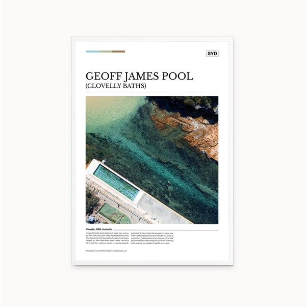 Geoff James Pool (Clovelly Baths) Editorial Poster - Australia Unseen
