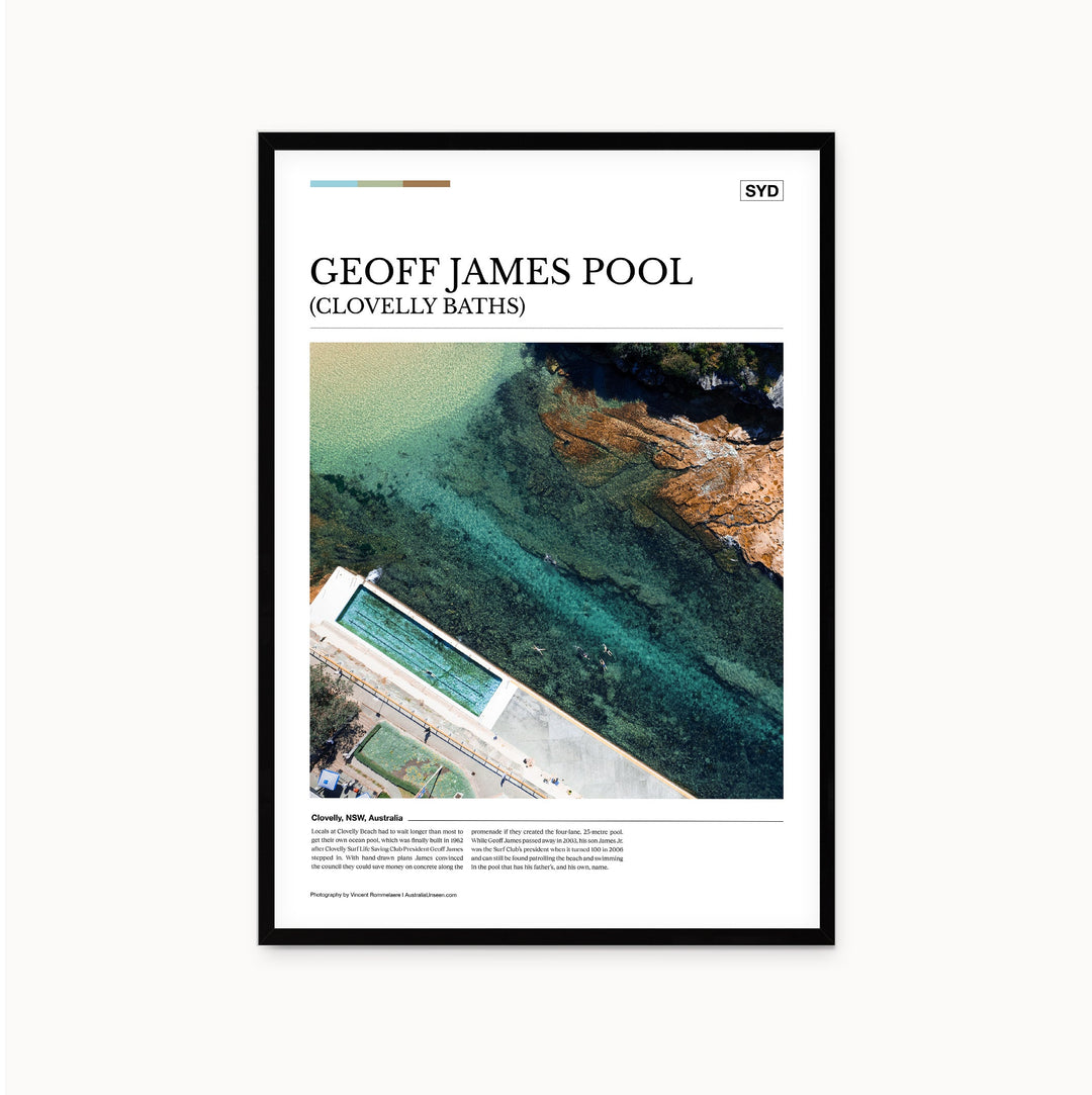 Geoff James Pool (Clovelly Baths) Editorial Poster - Australia Unseen