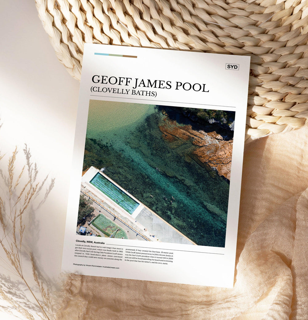Geoff James Pool (Clovelly Baths) Editorial Poster - Australia Unseen