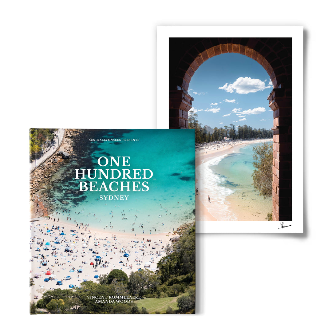 Gift Box: 100 Beaches Sydney + A4 Print - Australia Unseen