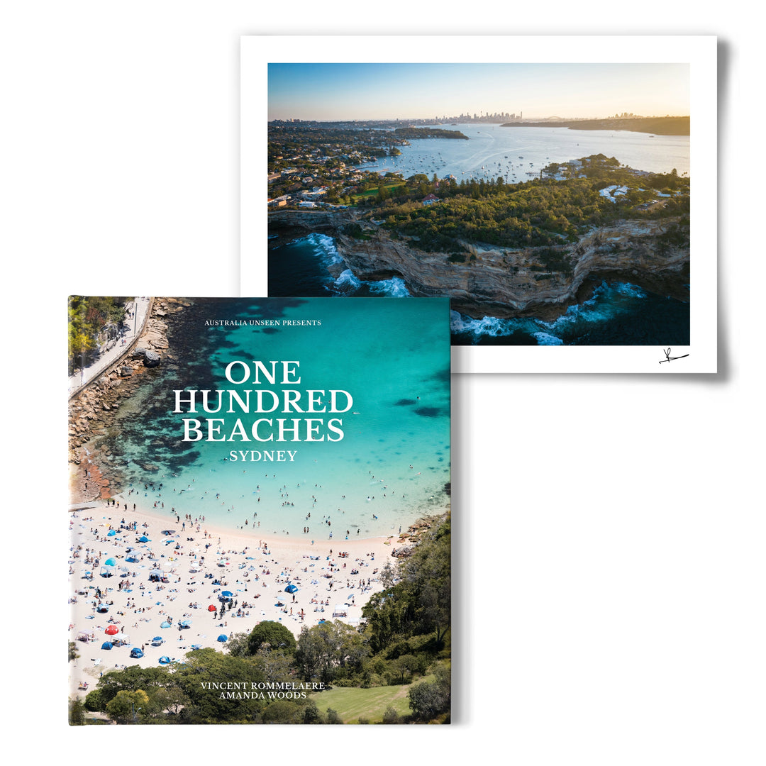 Gift Box: 100 Beaches Sydney + A4 Print - Australia Unseen