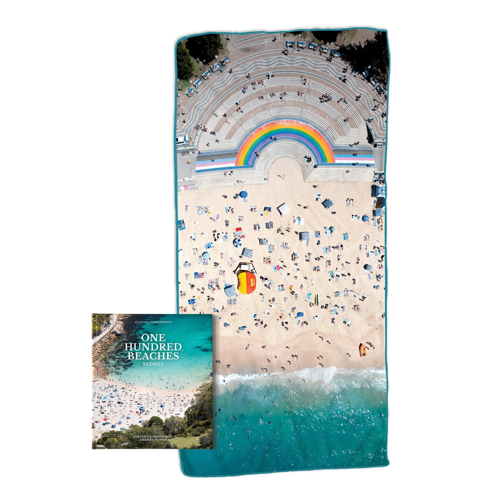 Gift Box: One Hundred Beaches Sydney Book + Double Sided Beach Towel - Australia Unseen