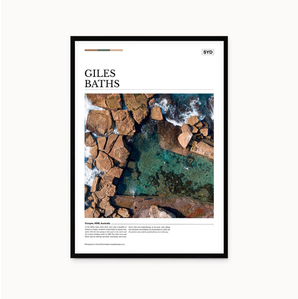 Giles Baths Editorial Poster - Australia Unseen