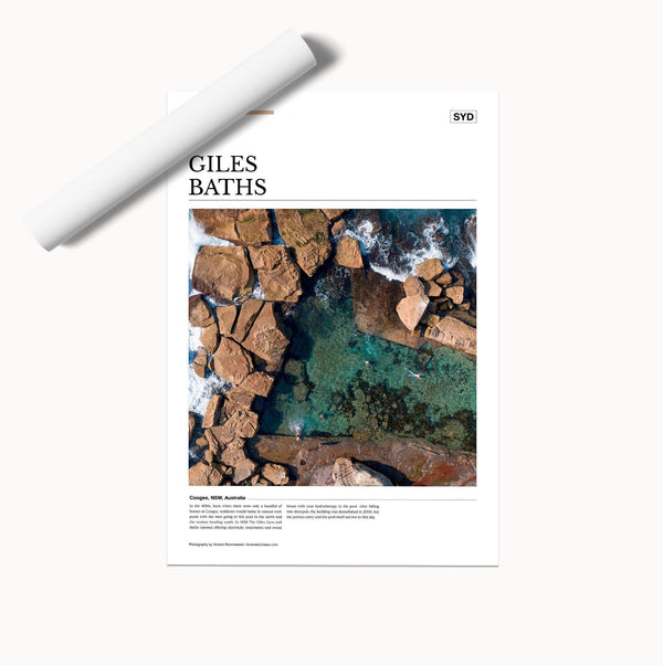 Giles Baths Editorial Poster - Australia Unseen